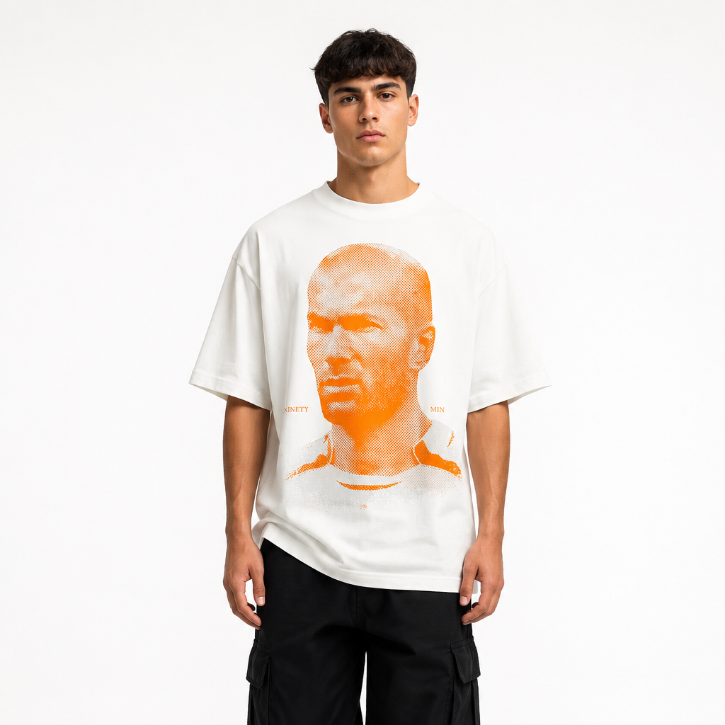 ZIDANE ORANGE Oversized Tee